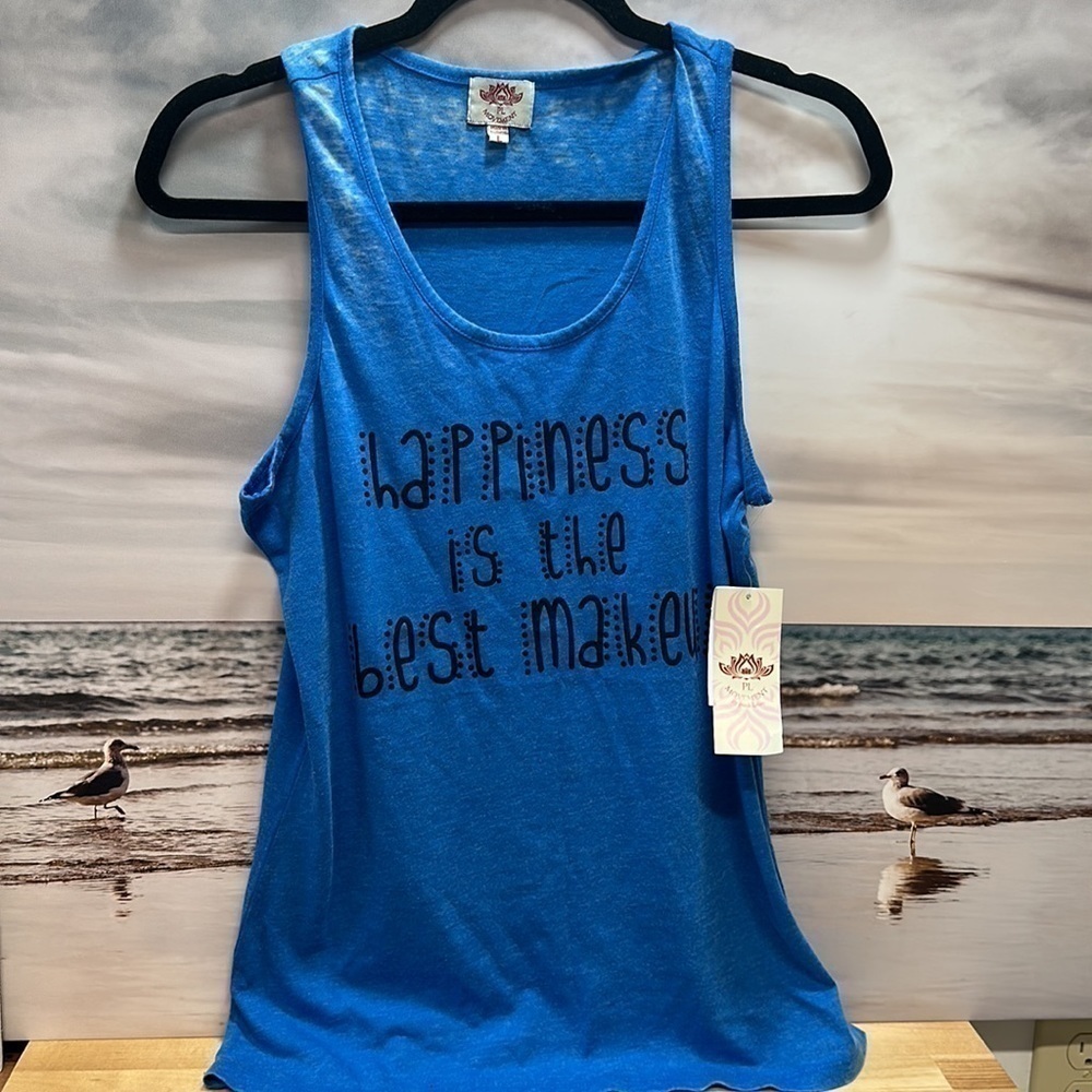 Pink Lotus Top Size Large Blue